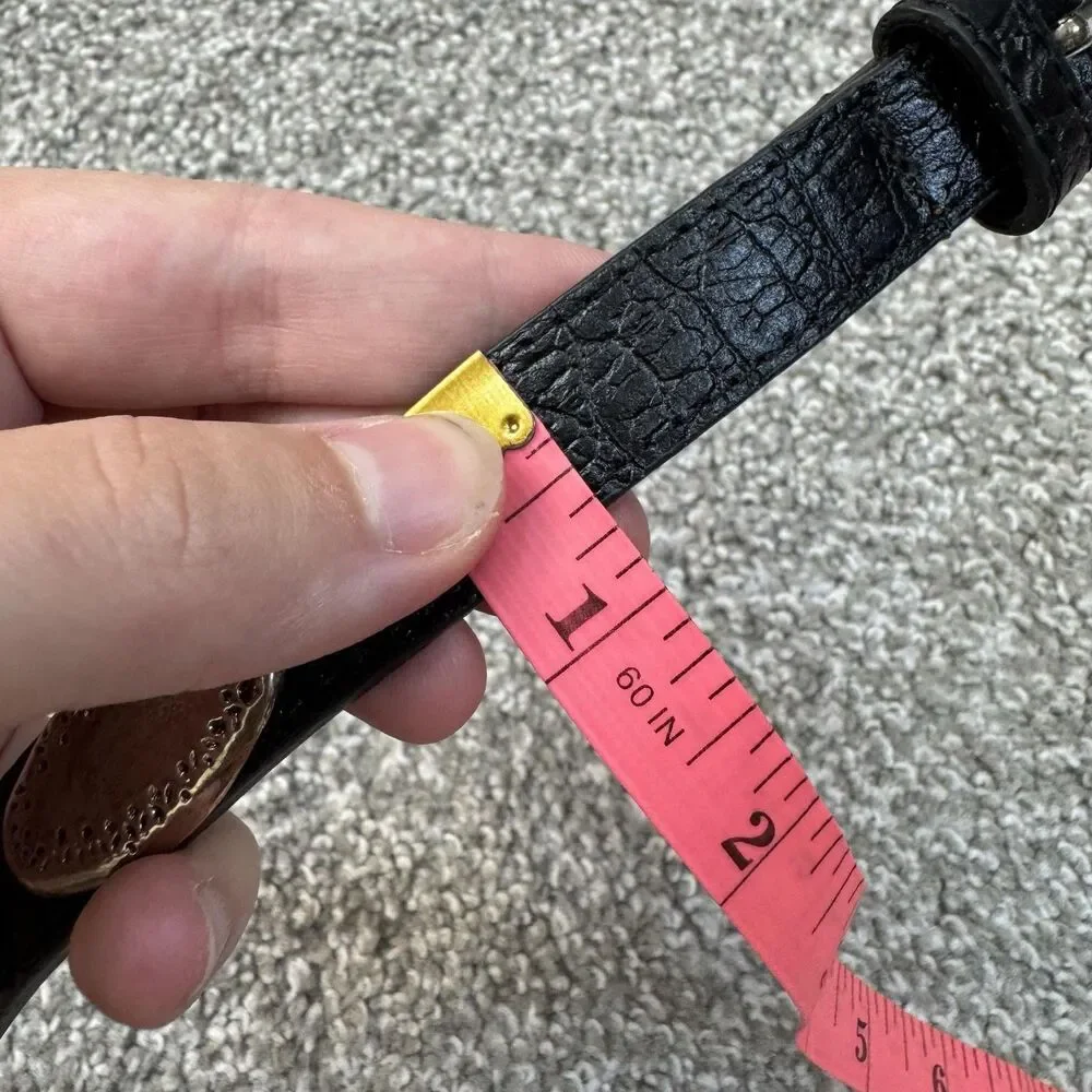 Express Concho Belt Womens S Black Genuine Leather Western Skinny Cowgirl Boho